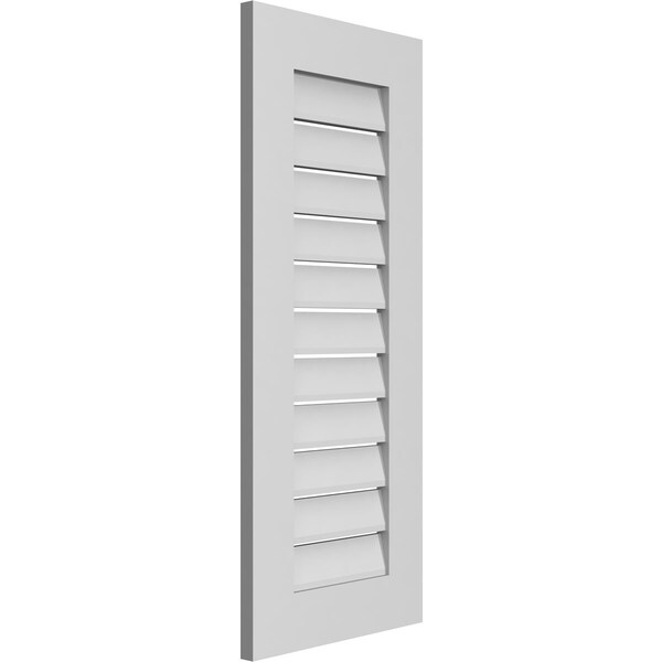 Vertical Surface Mount PVC Gable Vent: Functional, W/ 3-1/2W X 1P Standard Frame, 16W X 38H